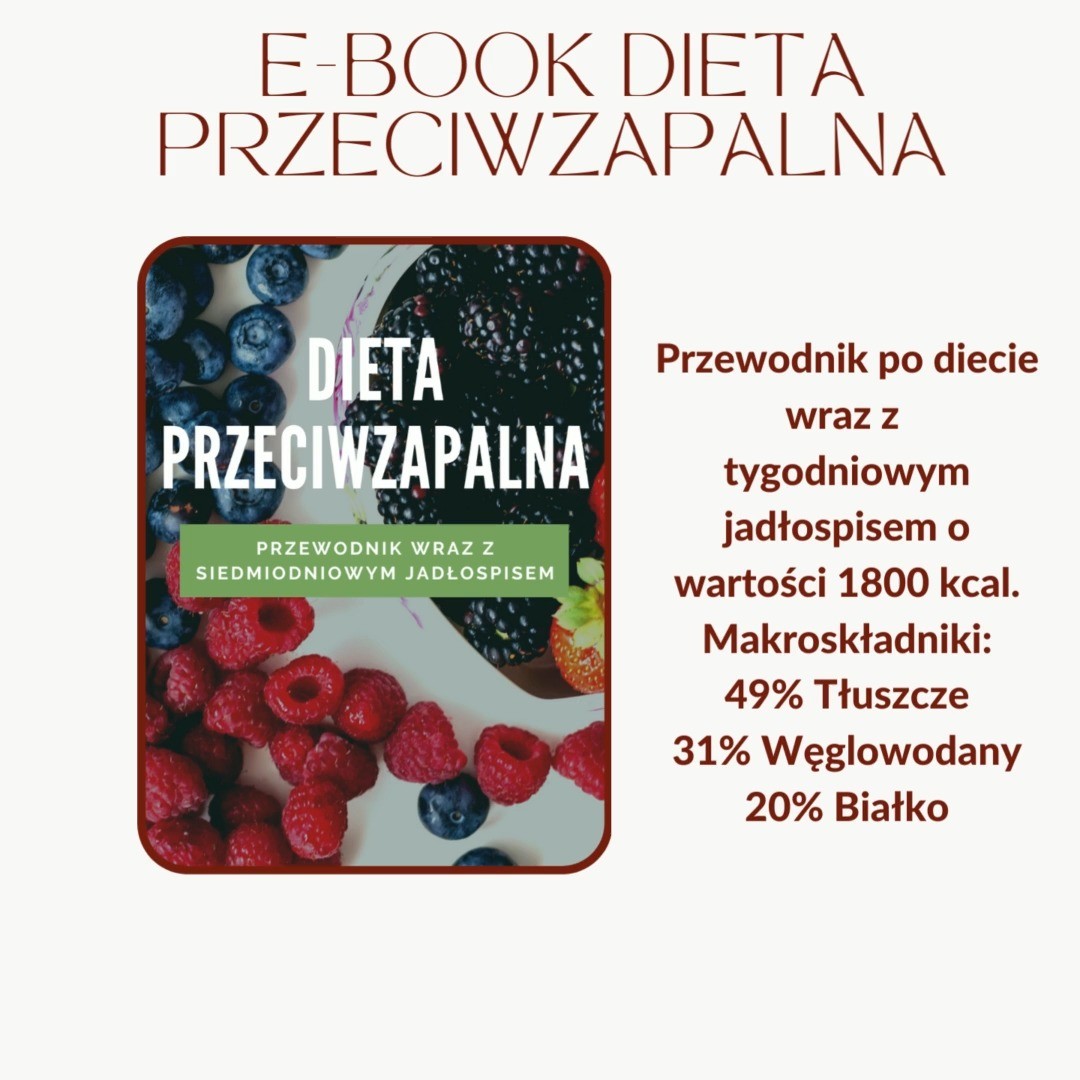 E-book Dieta Przeciwzapalna🔥

👉Jeśli zmagasz się z przewlekłymi stanami zapalnymi, cukrzycą, Hashimoto, endometriozą, przewlekłym zmęczeniem, ciągłą ochotą na słodycze to ten e-book jest dla Ciebie.

➡W ebooku znajdziesz informacje na temat stanów zapalnych, skąd się biorą i jak im przeciwdziałać. Jaka żywność działa przeciwzapalnie, a jaka może wzmagać zapalenie. Co powinno znajdować się w jadłospisie przeciwzapalnym, a co powinno się wykluczyć. Dodatkiem będzie 7 dniowy jadłospis wraz z listą zakupów. W diecie znajdziesz 7 przepisów na pyszne i odżywcze śniadania, 2 śniadania, obiady i kolacje

Cena ebooka: 39,90 zł

👉Więcej informacji znajdziesz na mojej stronie: tanioszybkosmacznie.pl

#ebook #jadłospis #jadłospisy #dieta #dietetyk #dietoterapia #cukrzyca #hashimoto #tarczyca #tarczycapodkontrolą #niedoczynnośćtarczycy #insulinooporność #zdrowesniadanie #zdroweobiady #zdrowejedzenie #pysznieizdrowo #odchudzanie #odchudzaniezgłową #dietetykkliniczny #zdrowienajważniejsze #zdrowo #dietaprzeciwzapalna #zapalenie #przeciwzapalne