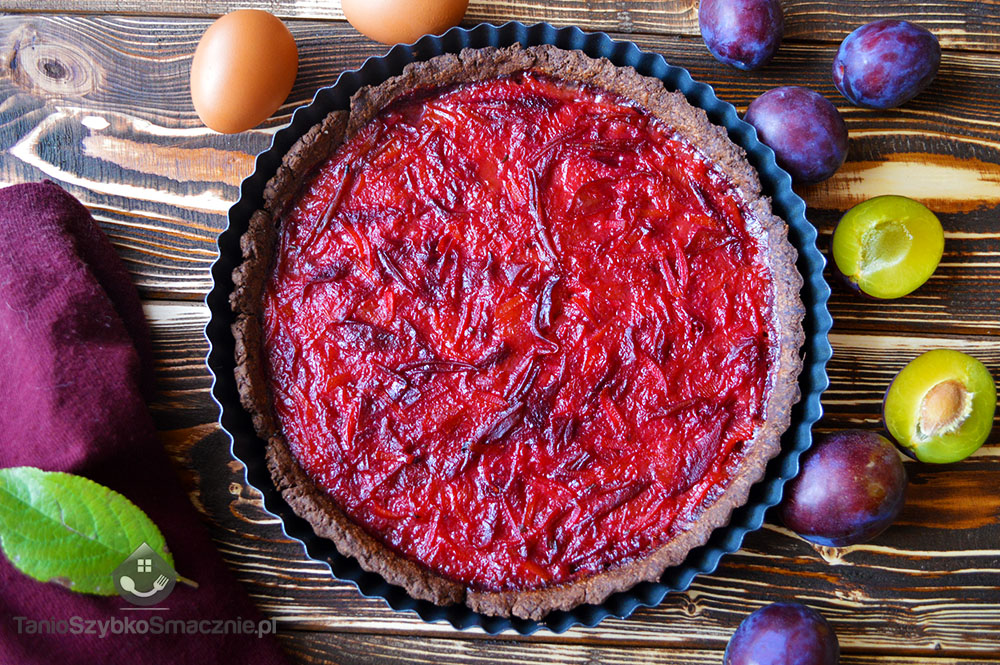 Tarta czekoladowa ze śliwkami_12a