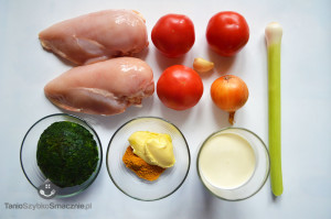 Curry z kurczakiem, szpinakiem i pomidorami Curry z kurczakiem_01a