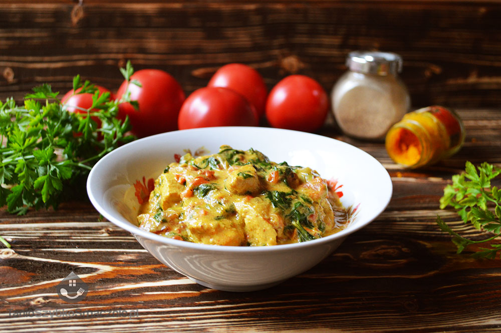 Curry z kurczakiem, szpinakiem i pomidorami Curry z kurczakiem_05a